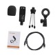 Professional Studio Microphone USB Metal Condenser Recording Microphone with Cardioid Studio Recording Mic for PC Laptop Black Professional Studio Microphone USB Metal Condenser Recording Microphone with Cardioid Studio Recording Mic for PC Laptop Black