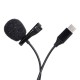 Type-C Lavalier Microphone Omni-Directional Condenser Microphone Superb Sound for Audio and Video Recording Black Type-C Lavalier Microphone Omni-Directional Condenser Microphone Superb Sound for Audio and Video Recording Black