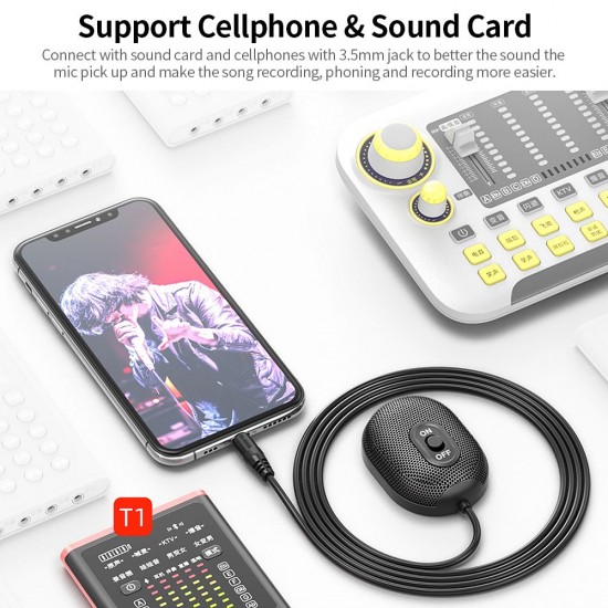 Omnidirectional Condenser Microphone Conference Microphone Capacitor Mic for Video Chat/ Online Teaching/Live Streaming Black Omnidirectional Condenser Microphone Conference Microphone Capacitor Mic for Video Chat/ Online Teaching/Live Streaming Black