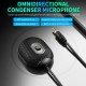 Omnidirectional Condenser Microphone Conference Microphone Capacitor Mic for Video Chat/ Online Teaching/Live Streaming Black Omnidirectional Condenser Microphone Conference Microphone Capacitor Mic for Video Chat/ Online Teaching/Live Streaming Black
