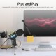 Condenser Microphone with 3.5mm Cable Noise Reduction/Tripod Stand/Pop Filter/Support Outputting to Earphone/Multiple Uses Blue Condenser Microphone with 3.5mm Cable Noise Reduction/Tripod Stand/Pop Filter/Support Outputting to Earphone/Multiple Uses Blue