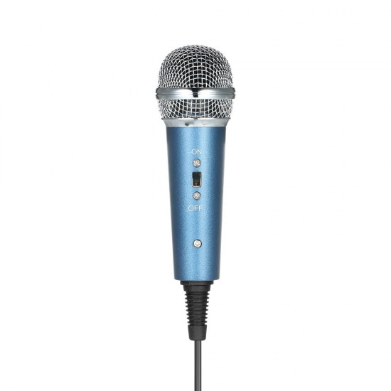 Condenser Microphone with 3.5mm Cable Noise Reduction/Tripod Stand/Pop Filter/Support Outputting to Earphone/Multiple Uses Blue Condenser Microphone with 3.5mm Cable Noise Reduction/Tripod Stand/Pop Filter/Support Outputting to Earphone/Multiple Uses Blue