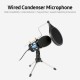 Condenser Microphone with 3.5mm Cable Noise Reduction/Tripod Stand/Pop Filter/Support Outputting to Earphone/Multiple Uses Blue Condenser Microphone with 3.5mm Cable Noise Reduction/Tripod Stand/Pop Filter/Support Outputting to Earphone/Multiple Uses Blue