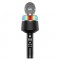 Wireless Karaoke Microphone with LED Lights 2-in-1 Handheld BT Mic Speaker Support TF Card Playing for iOS/Android Device, Black