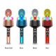 Wireless Karaoke Microphone with LED Lights 2-in-1 Handheld BT Mic Speaker Support TF Card Playing for iOS/Android Device, Black Wireless Karaoke Microphone with LED Lights 2-in-1 Handheld BT Mic Speaker Support TF Card Playing for iOS/Android Device, Black