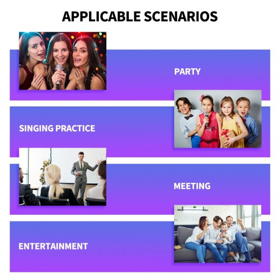 Wireless Karaoke Microphone with LED Lights 2-in-1 Handheld BT Mic Speaker Support TF Card Playing for iOS/Android Device, Black Wireless Karaoke Microphone with LED Lights 2-in-1 Handheld BT Mic Speaker Support TF Card Playing for iOS/Android Device, Black