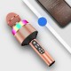 Wireless Karaoke Microphone with LED Lights 2-in-1 Handheld BT Mic Speaker Support TF Card Playing for iOS/Android Device, Black Wireless Karaoke Microphone with LED Lights 2-in-1 Handheld BT Mic Speaker Support TF Card Playing for iOS/Android Device, Black