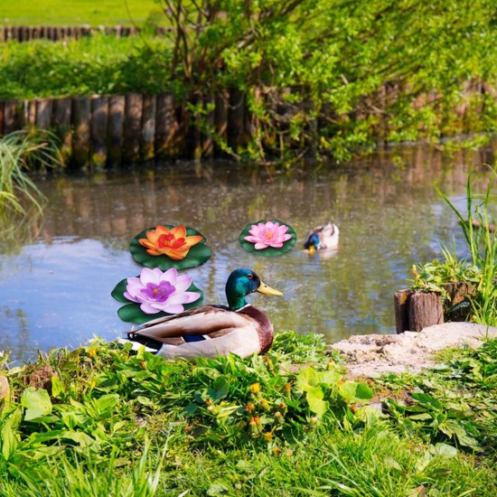 4 Inch Artificial Floating Lotus Flowers Water Ponds Foam Lotus Leaf Fake Lily Pad Floating Pool Home Pond Decoration Plants 4 Inch Artificial Floating Lotus Flowers Water Ponds Foam Lotus Leaf Fake Lily Pad Floating Pool Home Pond Decoration Plants