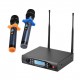 Professional Digital UHF Wireless Handheld Microphone Mic System Dual Channels LCD Display Receiver 2 Microphones for Stage Karaoke Meeting Party Professional Digital UHF Wireless Handheld Microphone Mic System Dual Channels LCD Display Receiver 2 Microphones for Stage Karaoke Meeting Party