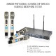 4D-B Professional 4 Channel UHF Wireless Handheld Microphone System 4 Microphones 1 Wireless Receiver 6.35mm Audio Cable LCD Display for Karaoke Family Party Presentation Performance Public Address 4D-B Professional 4 Channel UHF Wireless Handheld Microphone System 4 Microphones 1 Wireless Receiver 6.35mm Audio Cable LCD Display for Karaoke Family Party Presentation Performance Public Address