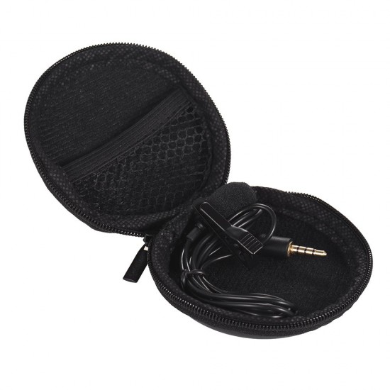 Mini Tie Lapel Clip-on Wired Microphone Mic 3.5mm Plug for Smartphone PC Laptop Chatting Singing Karaoke with Carry Case Mini Tie Lapel Clip-on Wired Microphone Mic 3.5mm Plug for Smartphone PC Laptop Chatting Singing Karaoke with Carry Case