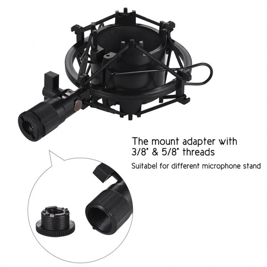 Univerdal Condenser Microphone Mic Shock Mount Holder Bracket Plastic Anti-vibration for On-line Broadcasting Studio Music Recording Univerdal Condenser Microphone Mic Shock Mount Holder Bracket Plastic Anti-vibration for On-line Broadcasting Studio Music Recording