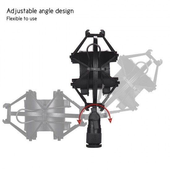 Univerdal Condenser Microphone Mic Shock Mount Holder Bracket Plastic Anti-vibration for On-line Broadcasting Studio Music Recording Univerdal Condenser Microphone Mic Shock Mount Holder Bracket Plastic Anti-vibration for On-line Broadcasting Studio Music Recording