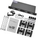 D2 Professional 4-Channel UHF Wireless Conference Microphone System 6.35mm & XLR Outputs Dual Antenna with Rack-Mount Receiver 4 Desktop Mics D2 Professional 4-Channel UHF Wireless Conference Microphone System 6.35mm & XLR Outputs Dual Antenna with Rack-Mount Receiver 4 Desktop Mics