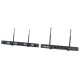 D2 Professional 4-Channel UHF Wireless Conference Microphone System 6.35mm & XLR Outputs Dual Antenna with Rack-Mount Receiver 4 Desktop Mics D2 Professional 4-Channel UHF Wireless Conference Microphone System 6.35mm & XLR Outputs Dual Antenna with Rack-Mount Receiver 4 Desktop Mics
