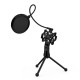 Mini Desktop Microphone Tripod Stand with Shock Mount Mic Holder Pop Filter for Studio Recording Online Broadcasting Chatting Singing Meeting Mini Desktop Microphone Tripod Stand with Shock Mount Mic Holder Pop Filter for Studio Recording Online Broadcasting Chatting Singing Meeting