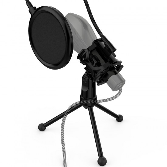 Mini Desktop Microphone Tripod Stand with Shock Mount Mic Holder Pop Filter for Studio Recording Online Broadcasting Chatting Singing Meeting Mini Desktop Microphone Tripod Stand with Shock Mount Mic Holder Pop Filter for Studio Recording Online Broadcasting Chatting Singing Meeting