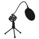 Mini Desktop Microphone Tripod Stand with Shock Mount Mic Holder Pop Filter for Studio Recording Online Broadcasting Chatting Singing Meeting Mini Desktop Microphone Tripod Stand with Shock Mount Mic Holder Pop Filter for Studio Recording Online Broadcasting Chatting Singing Meeting