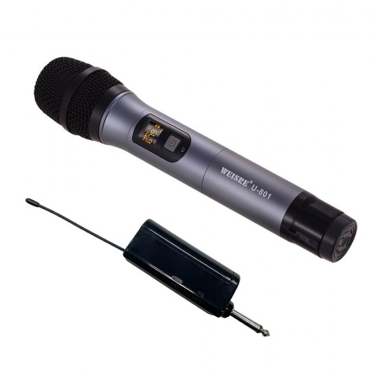 UHF Handheld Wireless Microphone Mic with Mini Receiver 50 Channels for Karaoke Business Meeting Speech Home Entertainment UHF Handheld Wireless Microphone Mic with Mini Receiver 50 Channels for Karaoke Business Meeting Speech Home Entertainment