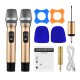 Portable UHF Wireless Microphone Mic System with 1 Receiver and 2 Handheld Microphones for Karaoke Business Meeting Speech Live Performance Tour Guiding Portable UHF Wireless Microphone Mic System with 1 Receiver and 2 Handheld Microphones for Karaoke Business Meeting Speech Live Performance Tour Guiding