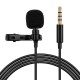 Professional Clip-On Microphone 3.5mm Audio Plug for Smartphones Comes with 2 Meters Extension Wire Professional Clip-On Microphone 3.5mm Audio Plug for Smartphones Comes with 2 Meters Extension Wire
