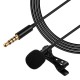 Professional Clip-On Microphone 3.5mm Audio Plug for Smartphones Comes with 2 Meters Extension Wire Professional Clip-On Microphone 3.5mm Audio Plug for Smartphones Comes with 2 Meters Extension Wire
