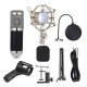 Professional Studio Broadcasting Recording Condenser Microphone Mic Kit Set 3.5mm with Shock Mount Adjustable Suspension Scissor Arm Stand Mounting Clamp Pop Filter Mic Clip Professional Studio Broadcasting Recording Condenser Microphone Mic Kit Set 3.5mm with Shock Mount Adjustable Suspension Scissor Arm Stand Mounting Clamp Pop Filter Mic Clip