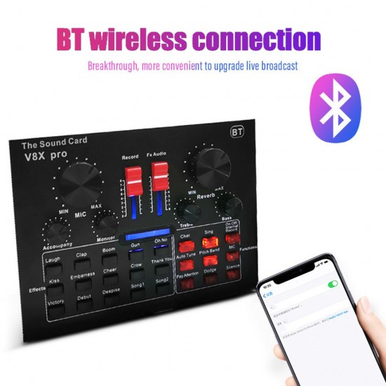 Multifunctional Live V8X Sound Card and BM800 Suspension Microphone Kit Broadcasting Recording Condenser Microphone Set Intelligent Audio Mixer Sound Card for Computers and Mobilephone Multifunctional Live V8X Sound Card and BM800 Suspension Microphone Kit Broadcasting Recording Condenser Microphone Set Intelligent Audio Mixer Sound Card for Computers and Mobilephone