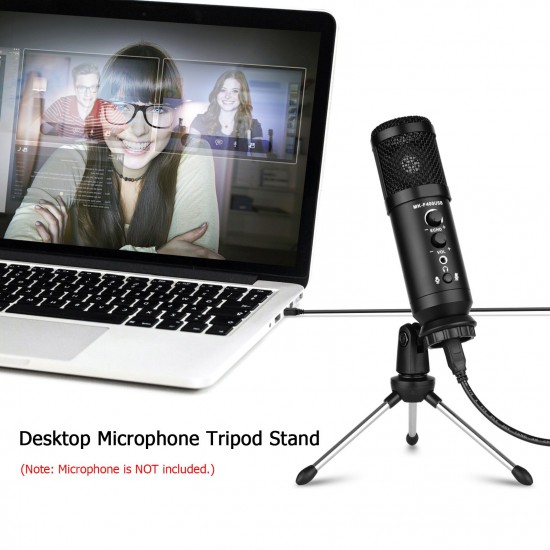Foldable Desktop Microphone Tripod Stand 5/8 Inch Threaded Mount Portable Microphone Desktop Support Rotatable Mic Holder for Live Stream Conferences Lectures Meetings Foldable Desktop Microphone Tripod Stand 5/8 Inch Threaded Mount Portable Microphone Desktop Support Rotatable Mic Holder for Live Stream Conferences Lectures Meetings