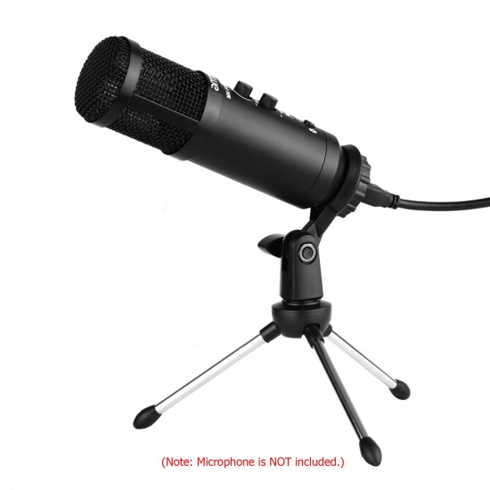 Foldable Desktop Microphone Tripod Stand 5/8 Inch Threaded Mount Portable Microphone Desktop Support Rotatable Mic Holder for Live Stream Conferences Lectures Meetings Foldable Desktop Microphone Tripod Stand 5/8 Inch Threaded Mount Portable Microphone Desktop Support Rotatable Mic Holder for Live Stream Conferences Lectures Meetings