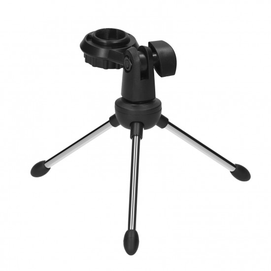 Foldable Desktop Microphone Tripod Stand 5/8 Inch Threaded Mount Portable Microphone Desktop Support Rotatable Mic Holder for Live Stream Conferences Lectures Meetings Foldable Desktop Microphone Tripod Stand 5/8 Inch Threaded Mount Portable Microphone Desktop Support Rotatable Mic Holder for Live Stream Conferences Lectures Meetings