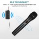 Portable UHF Microphone Set with Dual Handheld Microphones Rechargeable Receiver Frequency Modulation Plug-and-Play Dynamic Microphone Suitable for Home Entertainment Speech Live Streaming Video Recording Portable UHF Microphone Set with Dual Handheld Microphones Rechargeable Receiver Frequency Modulation Plug-and-Play Dynamic Microphone Suitable for Home Entertainment Speech Live Streaming Video Recording