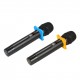 Portable UHF Microphone Set with Dual Handheld Microphones Rechargeable Receiver Frequency Modulation Plug-and-Play Dynamic Microphone Suitable for Home Entertainment Speech Live Streaming Video Recording Portable UHF Microphone Set with Dual Handheld Microphones Rechargeable Receiver Frequency Modulation Plug-and-Play Dynamic Microphone Suitable for Home Entertainment Speech Live Streaming Video Recording