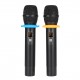 Portable UHF Microphone Set with Dual Handheld Microphones Rechargeable Receiver Frequency Modulation Plug-and-Play Dynamic Microphone Suitable for Home Entertainment Speech Live Streaming Video Recording Portable UHF Microphone Set with Dual Handheld Microphones Rechargeable Receiver Frequency Modulation Plug-and-Play Dynamic Microphone Suitable for Home Entertainment Speech Live Streaming Video Recording