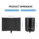 Microphone Isolation Screen with High-Density Absorbing Sponge 3-Panel Foldable Windshield Mini Wind Screen Board Sound Insulation Cover for Recording Studio Sound Absorbing Recording Equipment with Tripod Pop Filter Microphone Stand Microphone Isolation Screen with High-Density Absorbing Sponge 3-Panel Foldable Windshield Mini Wind Screen Board Sound Insulation Cover for Recording Studio Sound Absorbing Recording Equipment with Tripod Pop Filter Microphone Stand