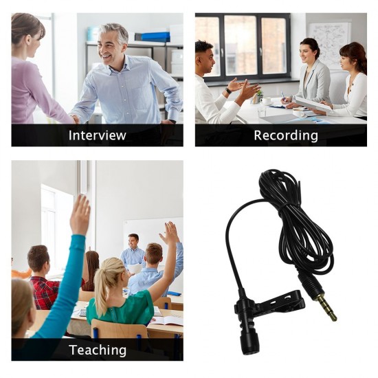Mini Clip-on Microphone Clipper Microphone Condenser Mic for Recording Karaoke News Interviews Teaching Speech Mini Clip-on Microphone Clipper Microphone Condenser Mic for Recording Karaoke News Interviews Teaching Speech