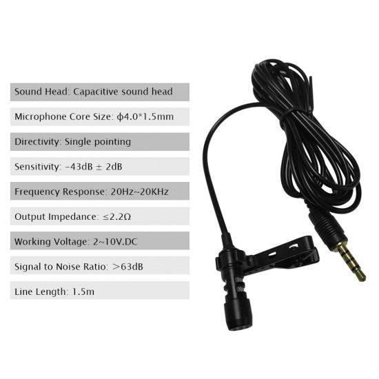 Mini Clip-on Microphone Clipper Microphone Condenser Mic for Recording Karaoke News Interviews Teaching Speech Mini Clip-on Microphone Clipper Microphone Condenser Mic for Recording Karaoke News Interviews Teaching Speech