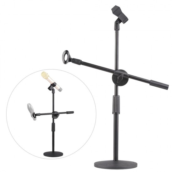 Dual Purpose Desktop Microphone Stand with Anti-slip Metal Base and 2 Mic Clips Adjustable Mic Stand Boom Arm Microphones Desk Bracket for Speech Meeting Live Stream Sing Voice Recording Dual Purpose Desktop Microphone Stand with Anti-slip Metal Base and 2 Mic Clips Adjustable Mic Stand Boom Arm Microphones Desk Bracket for Speech Meeting Live Stream Sing Voice Recording