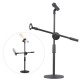 Dual Purpose Desktop Microphone Stand with Anti-slip Metal Base and 2 Mic Clips Adjustable Mic Stand Boom Arm Microphones Desk Bracket for Speech Meeting Live Stream Sing Voice Recording Dual Purpose Desktop Microphone Stand with Anti-slip Metal Base and 2 Mic Clips Adjustable Mic Stand Boom Arm Microphones Desk Bracket for Speech Meeting Live Stream Sing Voice Recording