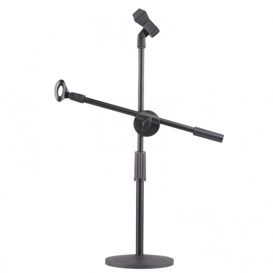 Dual Purpose Desktop Microphone Stand with Anti-slip Metal Base and 2 Mic Clips Adjustable Mic Stand Boom Arm Microphones Desk Bracket for Speech Meeting Live Stream Sing Voice Recording Dual Purpose Desktop Microphone Stand with Anti-slip Metal Base and 2 Mic Clips Adjustable Mic Stand Boom Arm Microphones Desk Bracket for Speech Meeting Live Stream Sing Voice Recording