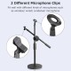Dual Purpose Desktop Microphone Stand with Anti-slip Metal Base and 2 Mic Clips Adjustable Mic Stand Boom Arm Microphones Desk Bracket for Speech Meeting Live Stream Sing Voice Recording Dual Purpose Desktop Microphone Stand with Anti-slip Metal Base and 2 Mic Clips Adjustable Mic Stand Boom Arm Microphones Desk Bracket for Speech Meeting Live Stream Sing Voice Recording