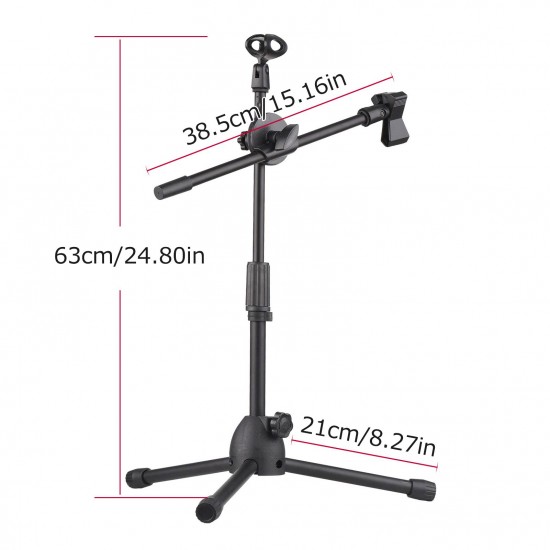 Dual Purpose Microphone Tripod Stand with 2 Mic Clips Adjustable Mic Stand Boom Arm Microphones Desk Floor Bracket for Speech Meeting Live Stream Sing Voice Recording Dual Purpose Microphone Tripod Stand with 2 Mic Clips Adjustable Mic Stand Boom Arm Microphones Desk Floor Bracket for Speech Meeting Live Stream Sing Voice Recording