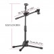 Dual Purpose Microphone Tripod Stand with 2 Mic Clips Adjustable Mic Stand Boom Arm Microphones Desk Floor Bracket for Speech Meeting Live Stream Sing Voice Recording Dual Purpose Microphone Tripod Stand with 2 Mic Clips Adjustable Mic Stand Boom Arm Microphones Desk Floor Bracket for Speech Meeting Live Stream Sing Voice Recording