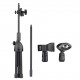 Dual Purpose Microphone Tripod Stand with 2 Mic Clips Adjustable Mic Stand Boom Arm Microphones Desk Floor Bracket for Speech Meeting Live Stream Sing Voice Recording Dual Purpose Microphone Tripod Stand with 2 Mic Clips Adjustable Mic Stand Boom Arm Microphones Desk Floor Bracket for Speech Meeting Live Stream Sing Voice Recording