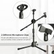 Dual Purpose Microphone Tripod Stand with 2 Mic Clips Adjustable Mic Stand Boom Arm Microphones Desk Floor Bracket for Speech Meeting Live Stream Sing Voice Recording Dual Purpose Microphone Tripod Stand with 2 Mic Clips Adjustable Mic Stand Boom Arm Microphones Desk Floor Bracket for Speech Meeting Live Stream Sing Voice Recording