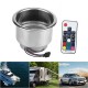 Cup Holder RGB LED Light Drink Cup Holder Remote Control Stainless Steel for Marine Boat Car Truck RV Cup Holder RGB LED Light Drink Cup Holder Remote Control Stainless Steel for Marine Boat Car Truck RV
