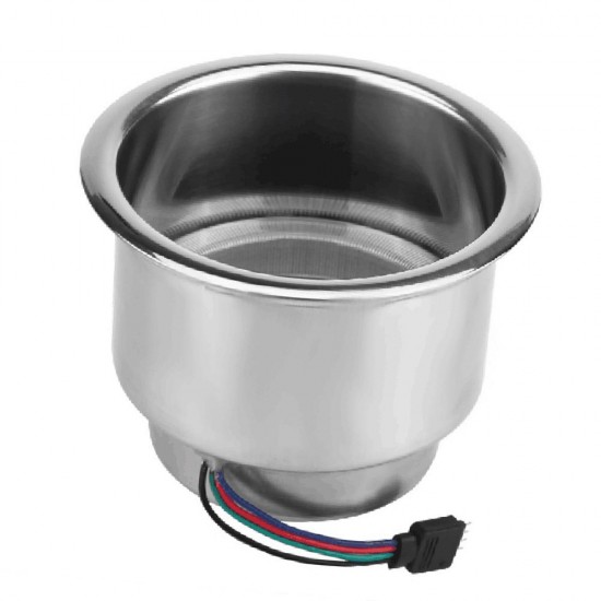 Cup Holder RGB LED Light Drink Cup Holder Remote Control Stainless Steel for Marine Boat Car Truck RV Cup Holder RGB LED Light Drink Cup Holder Remote Control Stainless Steel for Marine Boat Car Truck RV