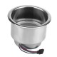 Cup Holder RGB LED Light Drink Cup Holder Remote Control Stainless Steel for Marine Boat Car Truck RV Cup Holder RGB LED Light Drink Cup Holder Remote Control Stainless Steel for Marine Boat Car Truck RV