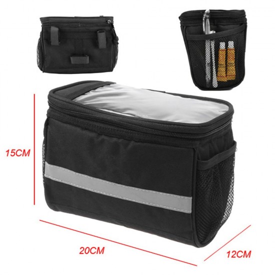 Reflective Bicycle Handlebar Basket Insulated Cooler Bag Outdoor Cycling Mountain Bike Front Tube Bag Pack Reflective Bicycle Handlebar Basket Insulated Cooler Bag Outdoor Cycling Mountain Bike Front Tube Bag Pack