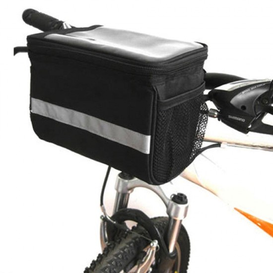 Reflective Bicycle Handlebar Basket Insulated Cooler Bag Outdoor Cycling Mountain Bike Front Tube Bag Pack Reflective Bicycle Handlebar Basket Insulated Cooler Bag Outdoor Cycling Mountain Bike Front Tube Bag Pack